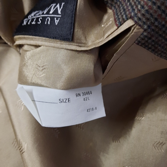 Austin Manor Mens Wool Sport Coat Size 42L - Picture 7 of 11